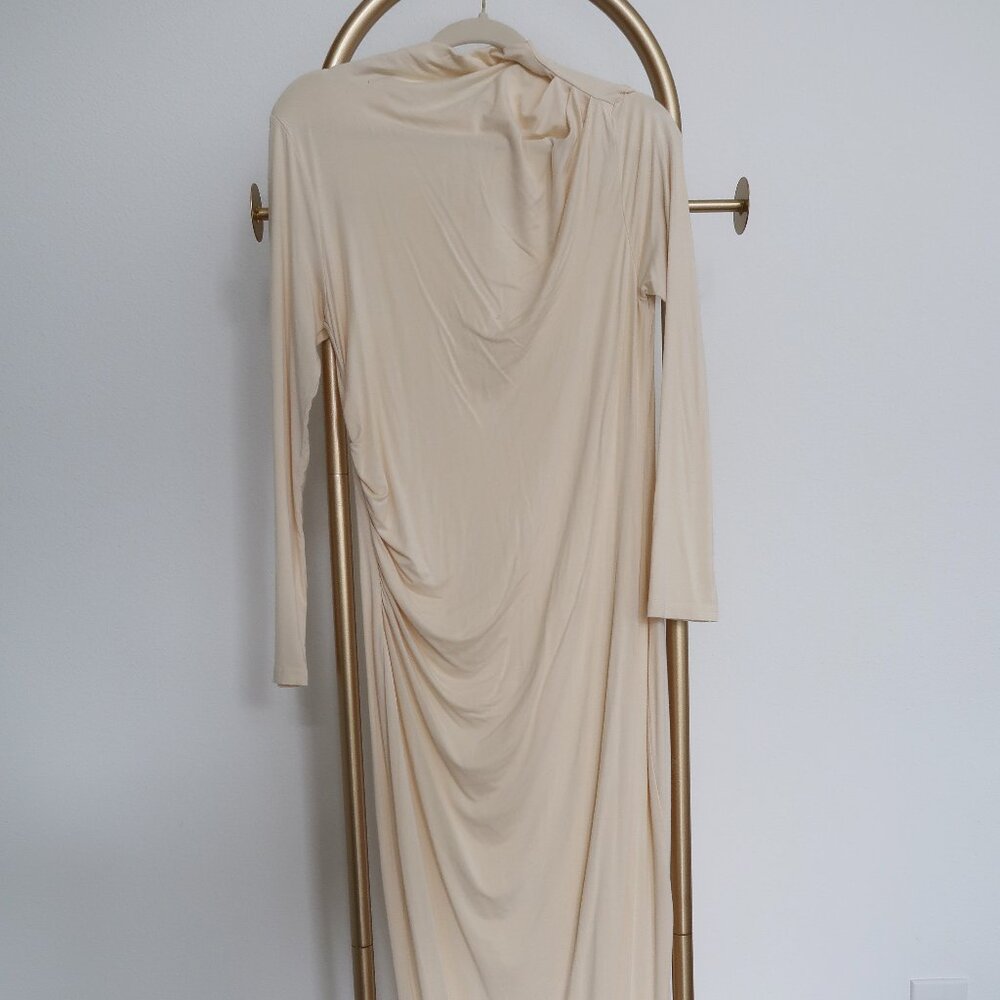 Zesica Long Sleeve Cream Dress
